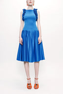 Blue Sleeveless slim fit dress 93901