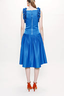 Blue Sleeveless slim fit dress 93901