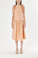 Beige Sleeveless slim fit dress 93901