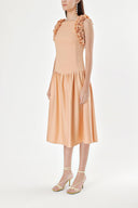 Beige Sleeveless slim fit dress 93901