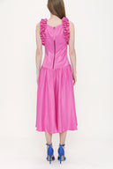 Pink Sleeveless slim fit dress 93901