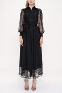 Black Lace shirt dress 93907