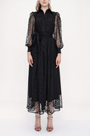Black Lace shirt dress 93907