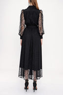 Black Lace shirt dress 93907