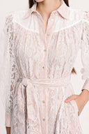 White Lace shirt dress 93907