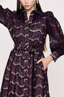 Purple Lace shirt dress 93907