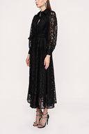 Black Painted Lace shirt dress 93907