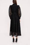 Black Painted Lace shirt dress 93907