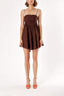 Brown Strappy mini dress 93911