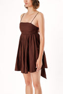 Brown Strappy mini dress 93911