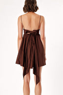 Brown Strappy mini dress 93911