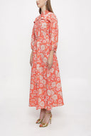 Patterned balloon sleevless dress 93918