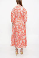 Patterned balloon sleevless dress 93918