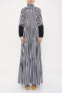 Striped Pleated wide cut dress 93938