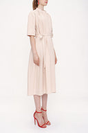 Beige Pleated dress 93945