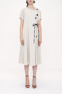 Light Beige belted dress 93946