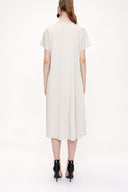 Light Beige belted dress 93946