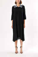 Black Emrodried details dress 93948