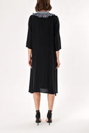 Black Emrodried details dress 93948