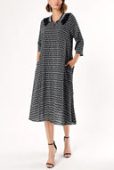 Patterned Emrodried details dress 93948