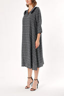 Patterned Emrodried details dress 93948