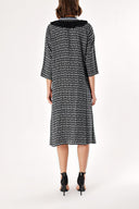 Patterned Emrodried details dress 93948