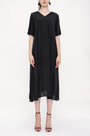 Black Wide cut dress 93949