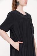Black Wide cut dress 93949