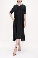 Black Wide cut dress 93949