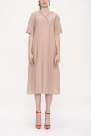 Beige Wide cut dress 93949