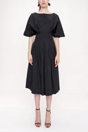 Black Seam waist dress 93951