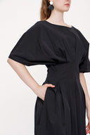 Black Seam waist dress 93951