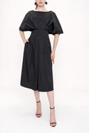 Black Seam waist dress 93951