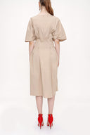 Beige Seam waist dress 93951