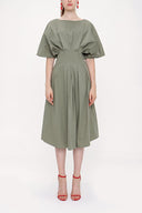 Khaki Seam waist dress 93951