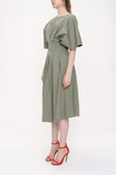 Khaki Seam waist dress 93951