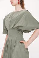 Khaki Seam waist dress 93951