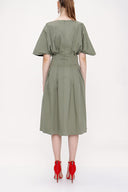 Khaki Seam waist dress 93951