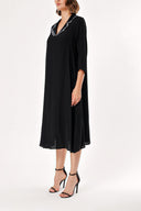 Black Wide cut dress 93952