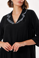 Black Wide cut dress 93952