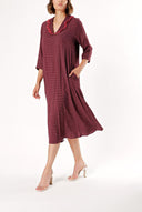 Burgundy Wide cut dress 93952