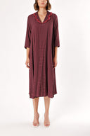 Burgundy Wide cut dress 93952