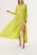 Yellow Lace dress 93958