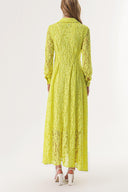 Yellow Lace dress 93958