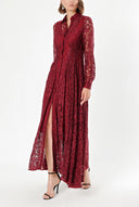 Burgundy Lace dress 93958