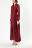 Burgundy Lace dress 93958