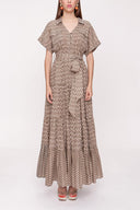 Büzgülü Uzun Elbise 93961