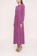 Fuchsia Pleated midi dress 93978