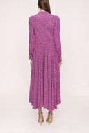 Fuchsia Pleated midi dress 93978