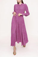 Fuchsia Pleated midi dress 93978